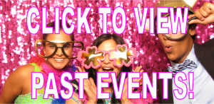 Behold, citizens of celebration! Three vivacious souls don their superhero spectacles and whimsical props, striking dynamic poses against a shimmering pink sequin fortress. They embody the laughter-fueled spirit championed by Black Tie Productions legendary photo booth services. With the power to transport any event into a realm of joy, they invite you to embark on an epic journey through past adventures—simply tap CLICK TO VIEW PAST EVENTS! and witness the chronicles of joy unfold!. :The Event Heroes at Black Tie Productions