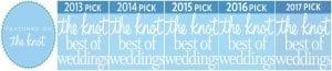 With a streak of brilliance from 2013 to 2017, the prestigious The Knot Best of Weddings awards gleam heroically in a bold blue lineup, showcasing the unparalleled prowess and excellence of the unstoppable force known as Black Tie Productions!. :The Event Heroes at Black Tie Productions