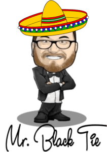 Behold the legendary Mr. Black Tie, a charismatic figure adorned with spectacles of insight and a magnificent sombrero of flair. Clad in an impeccable black suit, completed with a sharply tied bow that exudes elegance, he is the embodiment of class and precision. Beneath him, the message rings clear: he is the sophisticated force behind Event Heroes, deftly rescuing gatherings from mediocrity with extraordinary powers like dazzling event lighting and lightning-fast price quotes. An unstoppable champion who transforms every occasion into an affair to remember!. :The Event Heroes at Black Tie Productions