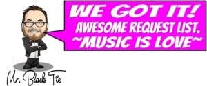 With a flair that could rival the flash of lightning, The Dashing Dynamo, clad in his sleek suit and iconic spectacles, declares to the universe, Eureka! An epic request list has landed. ~Music is our greatest superpower~. Below this triumphant proclamation lies the signature of Mr. Black Tie, symbolizing the unparalleled mastery of Black Tie Productions — your ultimate ally in crafting an extraordinary Michigan wedding DJ adventure. :The Event Heroes at Black Tie Productions