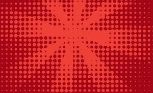 In a dazzling display of power and style, a vibrant red polka dot pattern bursts forth like a fiery star against the deep crimson of its backdrop. This dynamic design is your secret weapon for unleashing an electrifying ambiance at any gathering. Perfectly paired with your Michigan wedding DJ or photo booth rental, it transforms ordinary celebrations into extraordinary spectacles, infusing them with an unstoppable festive spirit!. :The Event Heroes at Black Tie Productions