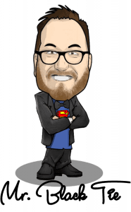 By day, he’s a mild-mannered man with glasses and a beard, dressed sharply in a suit. But beneath this professional facade lies the unmistakable emblem of the sonic crusader—the Superman logo! This isnt just any ordinary entertainer; this is Michigans very own superhero wedding DJ. With arms crossed confidently, he stands as the ultimate maestro of melody and master of ceremonies, ready to unleash soundwaves that dazzle like event lighting itself. Prepare for an epic soirée where every beat is perfectly in sync with his superpowered charm—your weddings groove has never been safer or more spectacular!. :The Event Heroes at Black Tie Productions