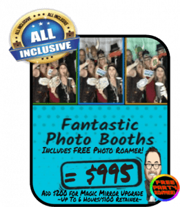 Step into the realm of excitement with Event Heroes as you immortalize your epic moments using our legendary photo booth rental! For just $995, our all-inclusive package comes equipped with a fearless photo roamer, ready to capture every heroic snapshot. Amplify your adventure with an optional magic mirror upgrade for $200. Ideal for your Michigan wedding DJ showdown or any celebration that calls for a bit of superhero flair!. :The Event Heroes at Black Tie Productions