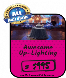 🌟 Event Heroes 🌟 Calling all event planners and party maestros! Unleash the power of light with our all-inclusive up-lighting service, transforming any venue into a dazzling fortress of elegance and style. Perfect for weddings or any celebration worthy of legends, this heroic package swoops in at just $995 for an epic 8-hour showcase, with a mere $100 retainer to activate your magical journey. Ready to make your event shine like never before? Summon us today for an instant price quote and watch as we illuminate your special day with brilliance! ⚡️✨. :The Event Heroes at Black Tie Productions