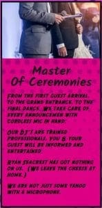 Under the dazzling spotlight, a dynamic figure grips the microphone with the confidence of a true champion, ready to command the stage. In vibrant pink letters glowing with energy, they announce unparalleled professional MC services that combine expertise with electric entertainment capabilities. Elevate your event to heroic heights with Black Tie Productions! Armed with futuristic photo booth rentals and sophisticated event lighting, they’ll transform any occasion into an unforgettable cinematic saga. Prepare for an experience like no other!. :The Event Heroes at Black Tie Productions