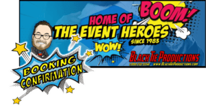 Welcome to Black Tie Productions! *Underneath a towering skyline, stands our fearless Event Hero clad in a sleek tuxedo and gleaming headphones, his cape billowing against a vibrant sunset. With the crackle of electric energy, he declares:* *Protecting Michigan Weddings with Unmatched DJ Powers Since 1983!* *In vivid bursts of bright colors and dynamic graphics that leap off the page, we bring you seamless entertainment excitement.* Booking Confirmation: Your Adventure Begins Here! *Ready for your special day to be as epic as imagined? Activate your instant price quote now and let’s create legendary moments together!*. :The Event Heroes at Black Tie Productions