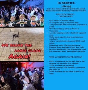 Attention all Event Planners and Party Avengers! Unleash the ultimate power of rhythm with Heroes DJ Service, available now at the extraordinary price of $1295! Command 8 hours of unstoppable, pulse-pounding music that will invigorate your gathering, transforming it into a legendary celebration. Our team offers strategic consultations and masterful event planning to ensure your special occasion is nothing short of heroic. For those in search of even more sonic firepower, our optional ceremony sound systems are at your disposal! But that’s not all—capture electrifying memories by enhancing your event with our unforgettable photo booth rental! Gain a swift and precise price quote instantly. Ignite the atmosphere and elevate your event to mythical proportions with Heroes DJ Service! Unite with us for an epic adventure in sound! 🚀🎧✨. :The Event Heroes at Black Tie Productions
