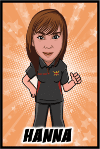 In a burst of vibrant energy and bold colors, Hanna transforms into the ultimate Event Hero! Cloaked in her signature black polo adorned with a striking yellow and red emblem, she exudes unwavering confidence. Against the explosive orange starburst backdrop, she strikes her iconic thumbs-up pose, ready to electrify your event with unparalleled enthusiasm. Hanna embodies the dynamic flair of a Michigan wedding DJ, merging charisma with superhero style to make every occasion unforgettable!. :The Event Heroes at Black Tie Productions