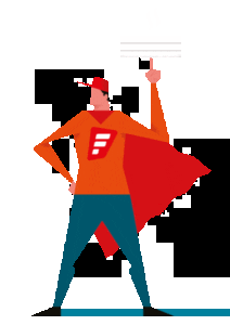 Behold the mighty depiction of our superhero, draped in a vibrant red cape and crowned with a bold hat, their stance full of purpose as they point decisively towards the sky. Above them, steam swirls around an emblematic sign, embodying the unstoppable energy and dynamic spirit of Event Heroes!. :The Event Heroes at Black Tie Productions