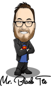 Behold, the mighty Mr. Beard T! With wisdom sparkling in his eyes behind those sleek glasses and a sturdy beard that exudes strength, this dashing hero dons a sharp suit. But wait—whats this?! Beneath the tailored fabric lies the iconic symbol of courage and justice: the legendary Superman logo emblazoned boldly on his chest. As he crosses his powerful arms with a confident smile, Mr. Beard T stands ready to infuse any Michigan wedding with electrifying energy and heroic charm! Whether it’s enhancing your photo booth rental experience or illuminating your event with epic themes of light, Mr. Beard T is here to save the day in style!. :The Event Heroes at Black Tie Productions