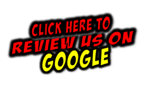 In blazing hues of red and yellow, emblazoned with a dynamic 3D shadow that leaps off the page, the call to action lights up: Click here to unleash your inner Event Hero—review us on Google now!. :The Event Heroes at Black Tie Productions