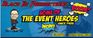 In a Burst of Blue and Yellow Dazzle! Unleash the Power of Black Tie Productions, Where Every Event Becomes Legendary! 🌟 *WOW!* 💥 *BOOM!* 🌟 Step into the realm of the extraordinary with our Cartoon Hero leading the charge. Discover why were hailed as the Home of the Event Heroes! 🦸♂️ Whether its mind-blowing event lighting or more electrifying services, weve got your mission covered! 🚀 Contact us now to get an instant price quote and watch your vision light up like never before! Your epic event adventure awaits—lets create magic together!. :The Event Heroes at Black Tie Productions