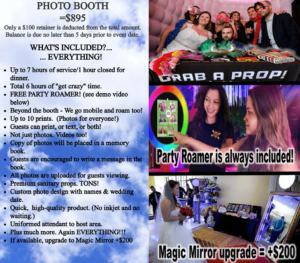 Unleash the power of Event Heroes ultimate photo booth rental services—designed to elevate any celebration to legendary status! Dive into a world of excitement with features like party roaming, an arsenal of fun props, and limitless photos that capture every heroic moment. Upgrade your celebration with our Magic Mirror for an enchanting twist. Transform your event into a spectacle with our dynamic event lighting options and make it truly unforgettable!. :The Event Heroes at Black Tie Productions