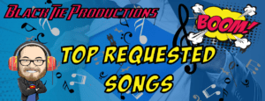 In a vibrant panel of comic book action, a cartoon superhero head adorned with powerful headphones bursts forth, surrounded by dynamic music notes. The electrifying message Top Requested Songs dances alongside an explosive Boom! graphic. At the forefront stands the iconic Black Tie Productions emblem, promising heroics at every beat. These Event Heroes wield extraordinary lighting powers to transform any occasion into an epic celebration, elevating the ambiance and crafting unforgettable moments!. :The Event Heroes at Black Tie Productions