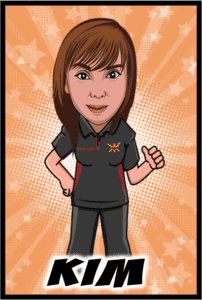 In a world bursting with vibrant colors and dynamic energy, behold the mighty cartoon character! Adorned in an awe-inspiring ensemble of black and red, their brown hair gleams with courage. With a fearless thumbs-up gesture, they stand triumphant against an explosive orange starburst backdrop. Below the spectacular figure, the name KIM boldly proclaims their legendary status. This captivating image captures the essence of Event Heroes—a blend of excitement and professionalism that electrifies every occasion!. :The Event Heroes at Black Tie Productions