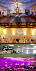 Behold as four distinct realms of matrimony unfold, each a testament to the transformational prowess of sheer elegance and spectral brilliance! Witness the metamorphosis from humble beginnings to majestic sophistication; every venue is imbued with its own extraordinary allure. Unleash the full potential of your celebration with the unparalleled expertise of Black Tie Productions. They are the architects of unforgettable occasions, crafting moments that stand resilient against times passing without ever sacrificing perfection!. :The Event Heroes at Black Tie Productions