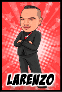 Dressed in a sleek, heroic suit, the formidable Lorenzo stands tall with arms confidently crossed against a striking red starburst backdrop. With an aura of flair and sophistication, hes your ultimate ally in making any event unforgettable! Whether youre unleashing the beats at a Michigan wedding as a DJ or illuminating the night with stylish event lighting, Lorenzo is the guardian of extraordinary celebrations!. :The Event Heroes at Black Tie Productions