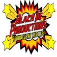 Behold the emblem of Black Tie Productions, where Your Event Heroes! stand proudly emblazoned in bold letters. Amidst a dynamic comic-style explosion and sparkling stars, this logo champions their legendary Michigan wedding DJ services!. :The Event Heroes at Black Tie Productions