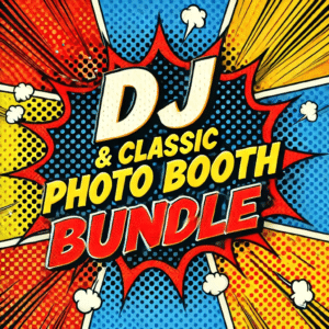 Title: DJ & Classic Photo Booth Bundle! Publisher: Black Tie Productions In this action-packed extravaganza, add flair and pizzazz to any Michigan wedding with the ultimate dynamic duo! Through colorful bursts and vibrant dots emerges the spectacular combination that will transform your special day into a legend: a euphoric DJ experience coupled with an extraordinary photo booth rental service. Prepare for an unforgettable adventure where rhythm meets memories, and every moment is captured in style!. :The Event Heroes at Black Tie Productions