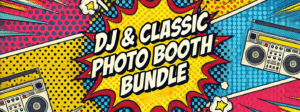 Comic-style Banner: DJ & Classic Photo Booth Bundle! *In a burst of vibrant colors and retro boomboxes, dynamic design elements leap off the page. The Event Heroes are here to transform your event into an unforgettable adventure!* With their super-powered innovation, watch as they elevate your experience to epic proportions. Unlock an instant price quote today and let the heroics begin!. :The Event Heroes at Black Tie Productions