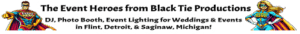 In the vibrant metropolis of Michigan, where the cities of Flint, Detroit, and Saginaw shine like beacons, two superheroes rise to bring legendary celebrations to life! Introducing the dynamic duo from Black Tie Productions—your ultimate event saviors. With unparalleled powers in DJ mastery, they create electrifying soundscapes that will elevate any wedding or event to legendary status. Armed with a photo booth that captures memories faster than a speeding bullet and lighting skills capable of transforming venues into mesmerizing realms, Black Tie Productions is here to save your special day from mediocrity! Trust these event crusaders to deliver extraordinary experiences fit for heroes. Embrace the adventure and let Black Tie Productions be your guide into an unforgettable night of celebration beyond your wildest dreams!. :The Event Heroes at Black Tie Productions
