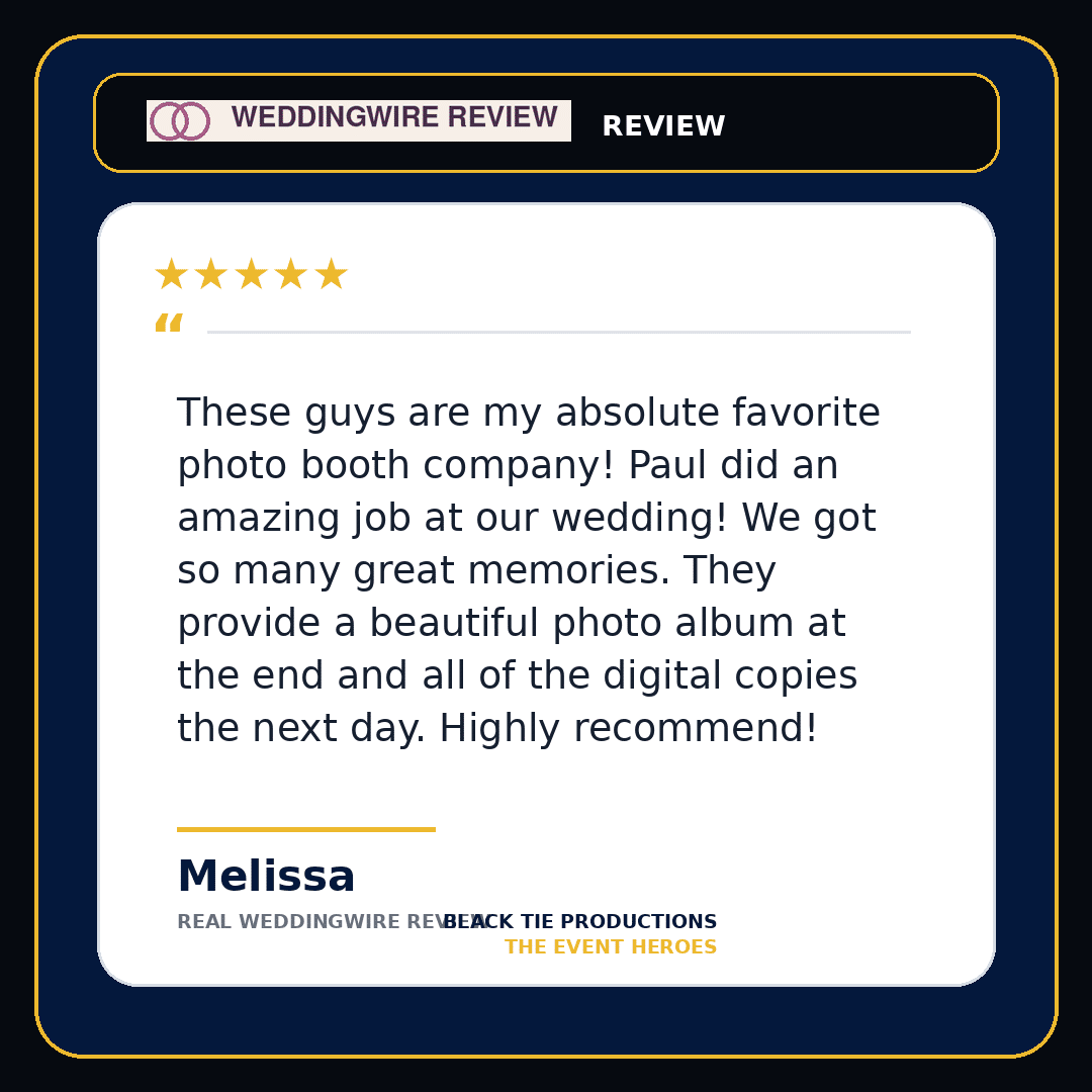 WeddingWire review from Melissa