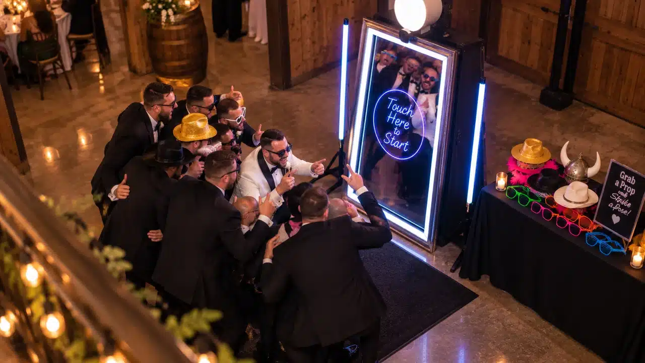 Magic Mirror Photo Booth guests