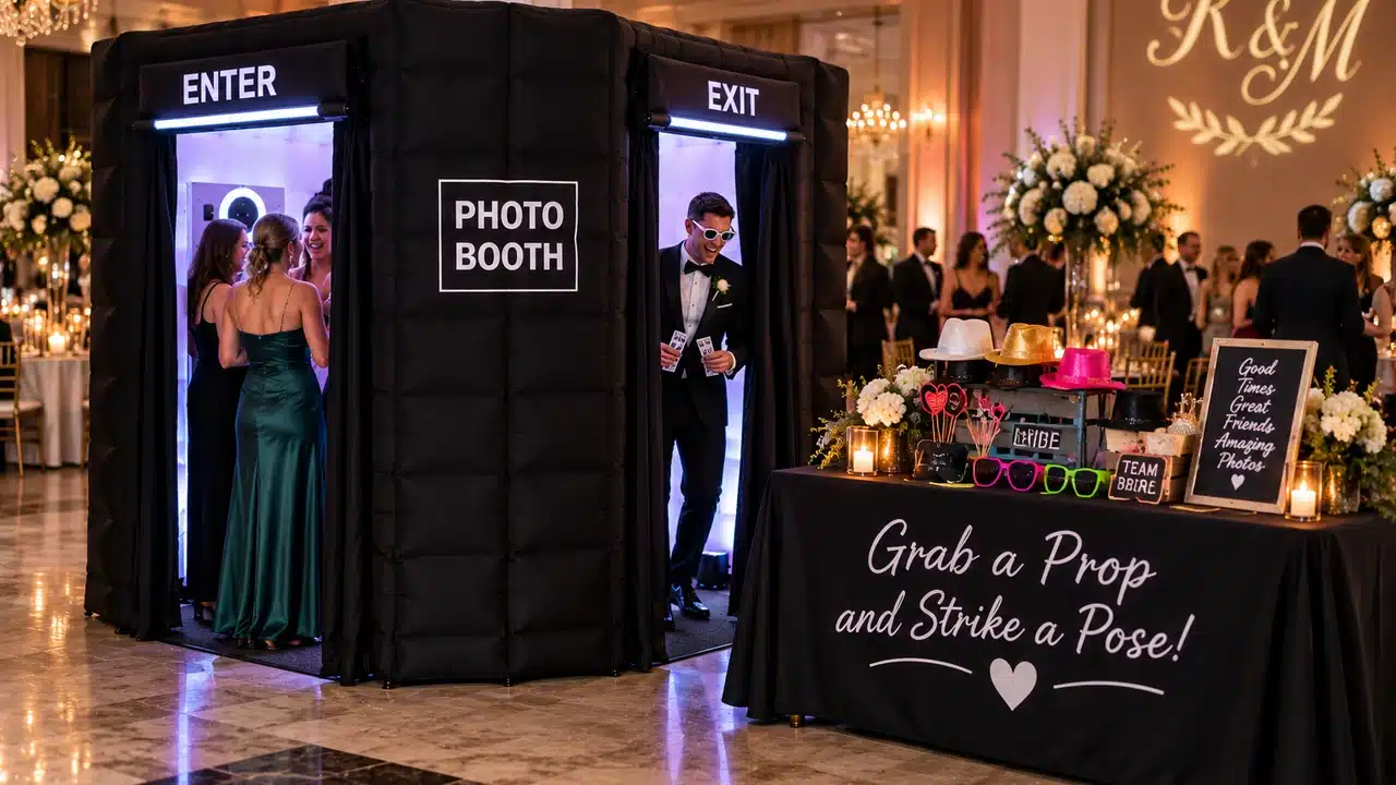 Enclosed Photo Booth ballroom